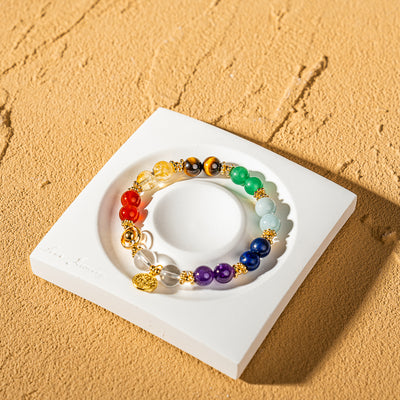 Crystelling Chakra Bracelet with Chakra Sign